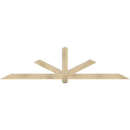 Ekena Millwork Kennewick Rough Sawn Timber Gable Bracket, Douglas Fir, 96"W x 24"H x 4"D x 4"F, 6/12 Pitch GBW096X24X0404KEN00RDF